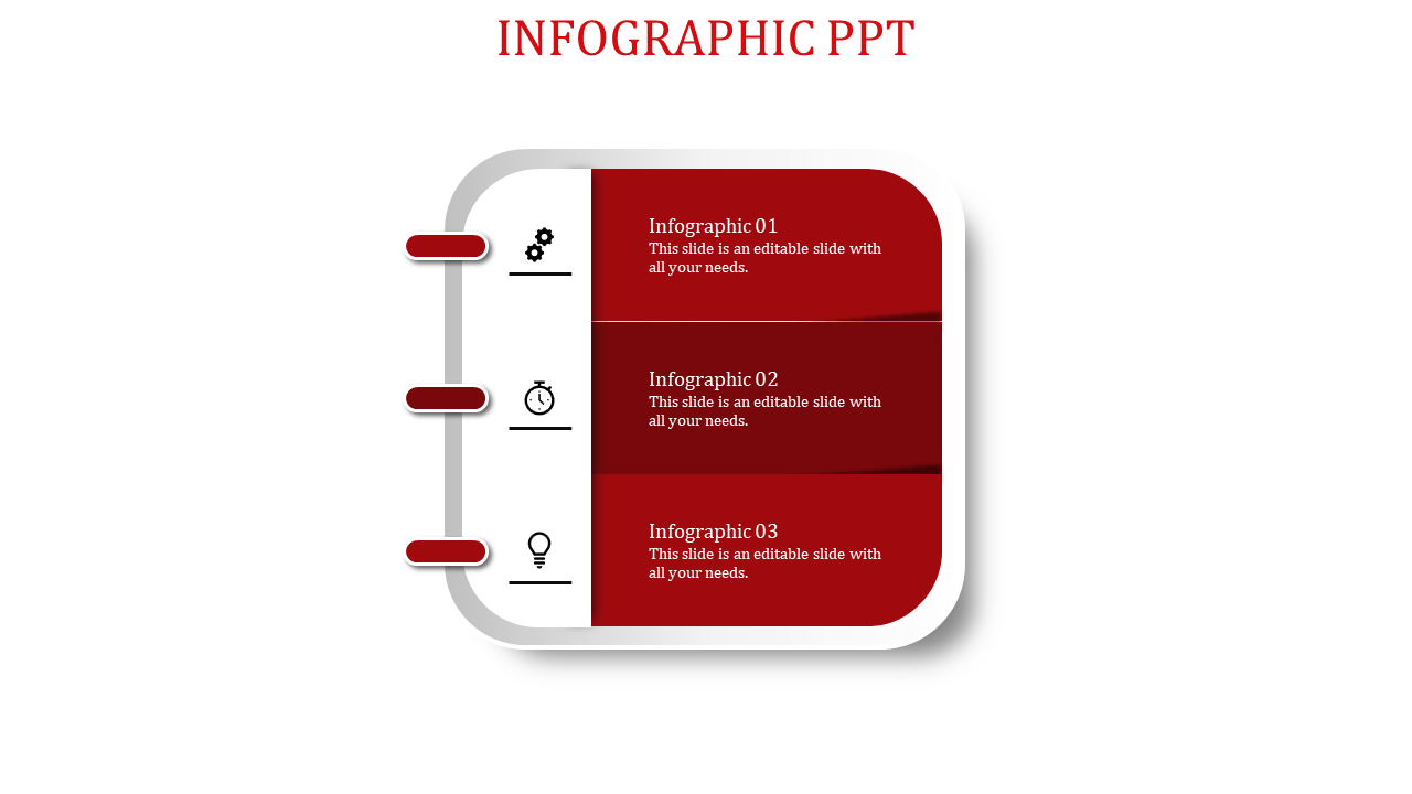 Editable Infographic Presentation With Three Nodes